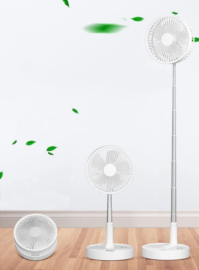 Portable Rechargeable Pedestal Fan with Adjustable Height