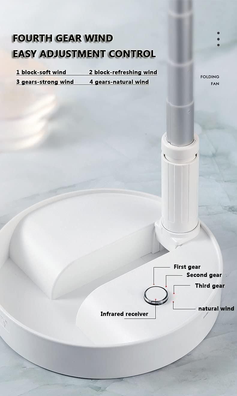 Portable Rechargeable Pedestal Fan with Adjustable Height
