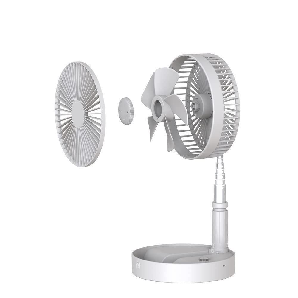 Portable Rechargeable Pedestal Fan with Adjustable Height